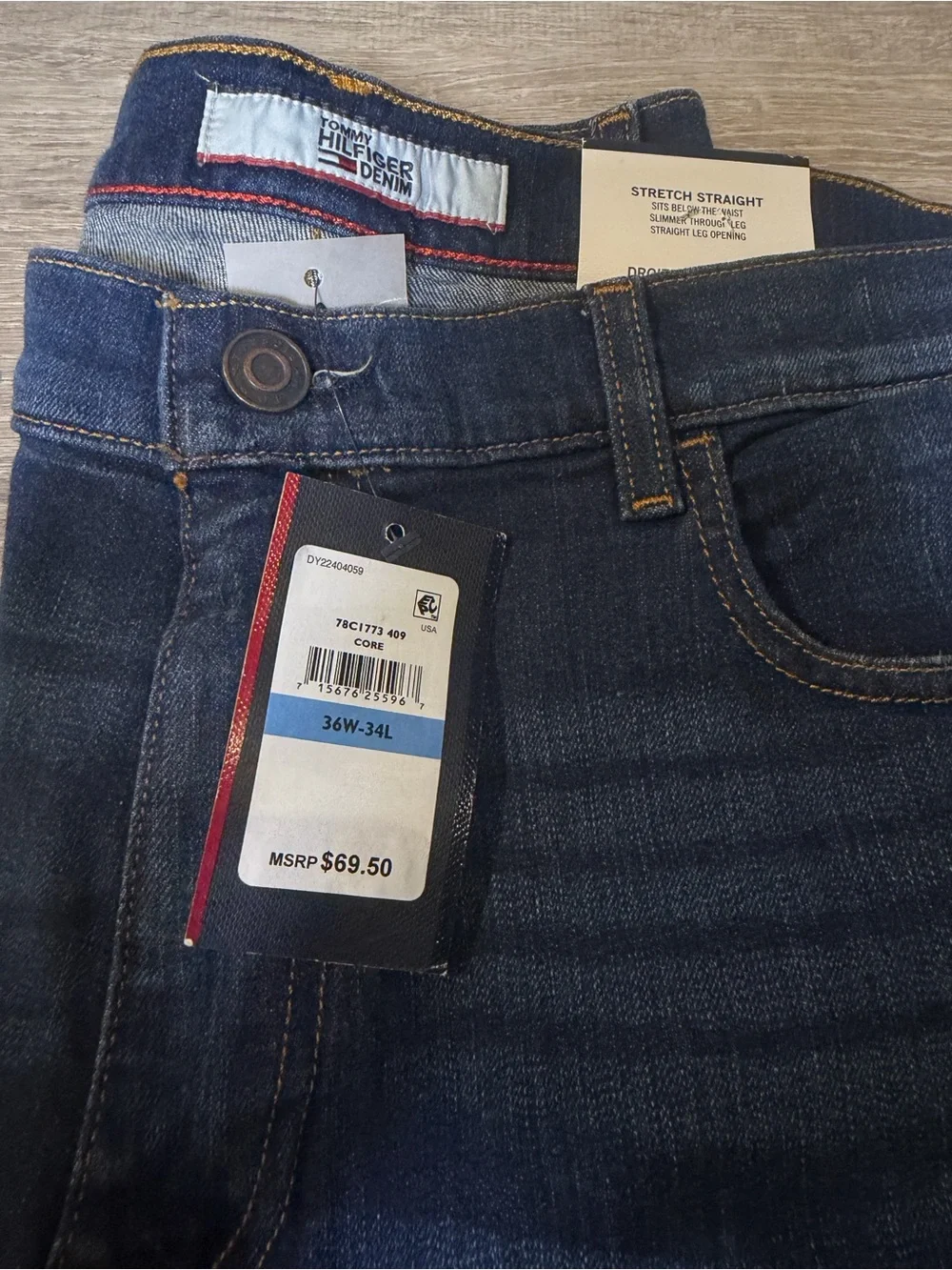 Tommy Hilfiger Men's Straight Jeans - Dark Blue